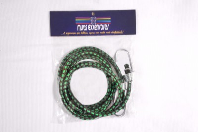 Pacote Extensor Elástico Corda para Bike Verde com Gancho de Metal
